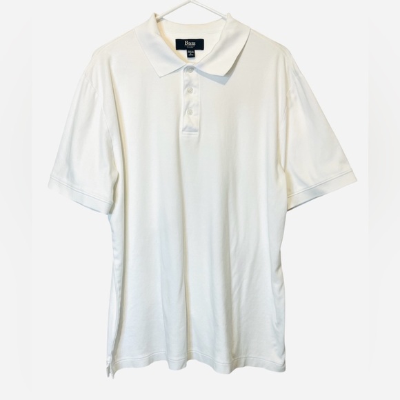 GH BASS & Co. Men’s Polo, With Collar, Short Sleeves, Solid White, Size Large - Picture 8 of 10